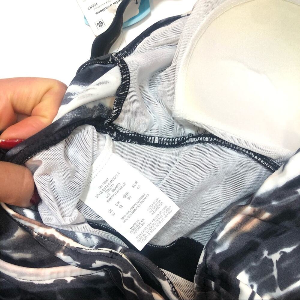 Swim Solutions Triple Tiered One-Piece Swimsuit - Picture 7 of 9